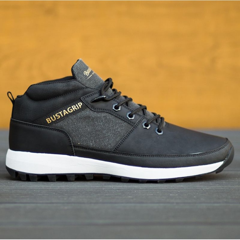 Läder sneakers skor Trax Bustagrip M MRM7A svart 1