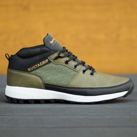 Läder sneakers skor Trax Bustagrip M MRM7B grön 1