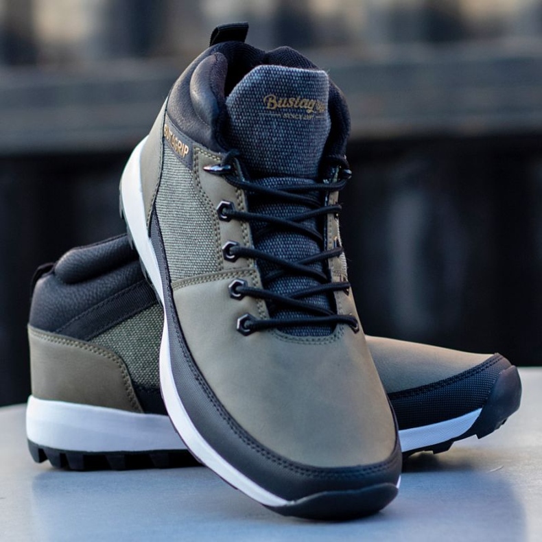 Läder sneakers skor Trax Bustagrip M MRM7B grön 2