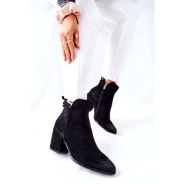 Vinceza Dam stövlar på hälen mocka svart Carrick 4