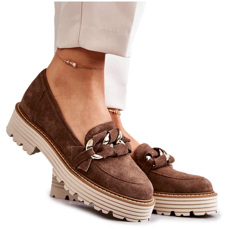 Damskor Mocka Laura Messi 2523 Brun grön 1