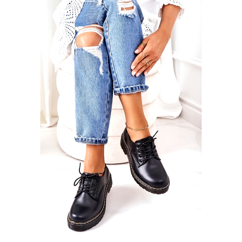 Läder Oxfordskor Big Star II274107 Svart 3