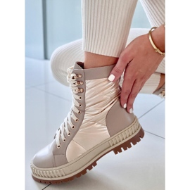 BM Aileen Beis sneakers med snörning beige 1