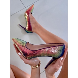 BM Dampaljett Mirren Navy klackar mångfärgad 1