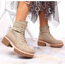 Arbetarisolerade stövlar Jezzi W JEZ366 beige 1