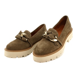 Kvinnors skor med prydnadsprydnad Laura Messi 2523 grön 2