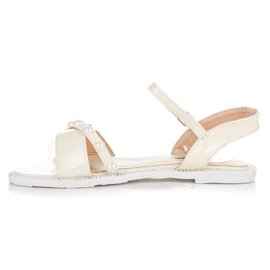 Vices Platta Sandaler Med Pärlor gul 1