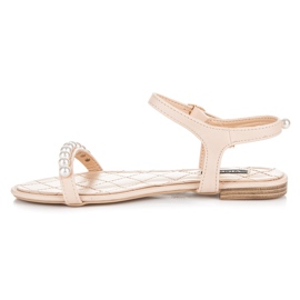 Vices Platta sandaler med pärlor brun 1