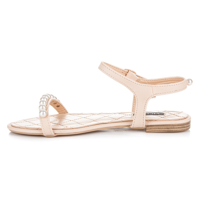 Vices Platta sandaler med pärlor brun 1