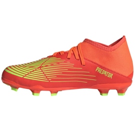 Adidas Predator Edge.3 Fg Jr GW0980 fotbollsskor röd apelsiner och röda 1