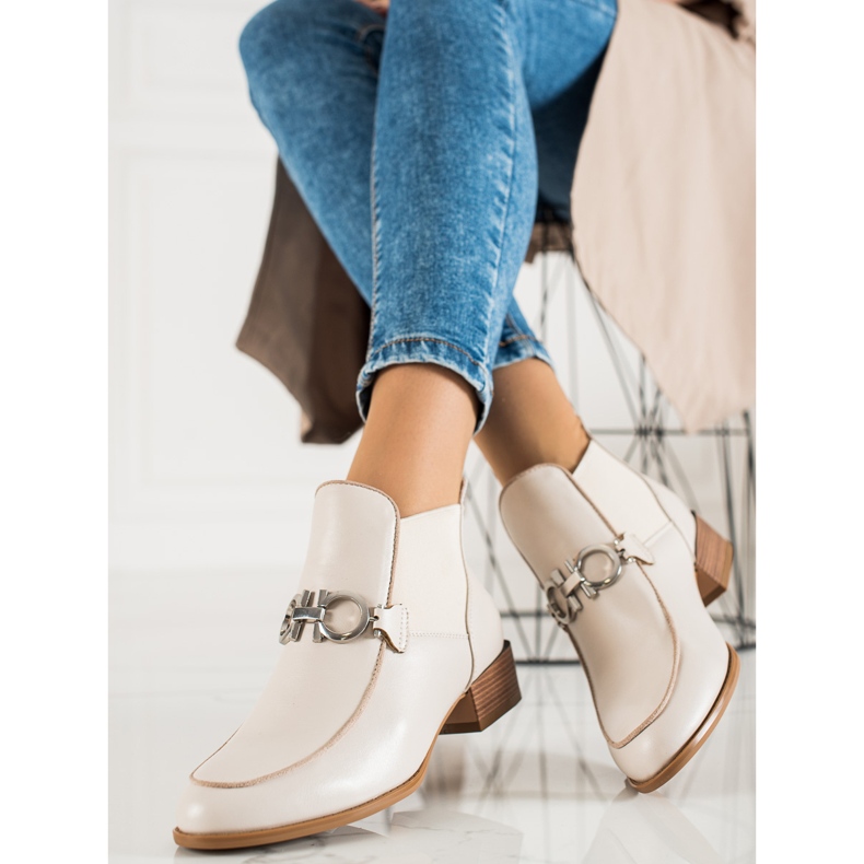 W. Potocki Eleganta Slip-on Potocki boots beige 1