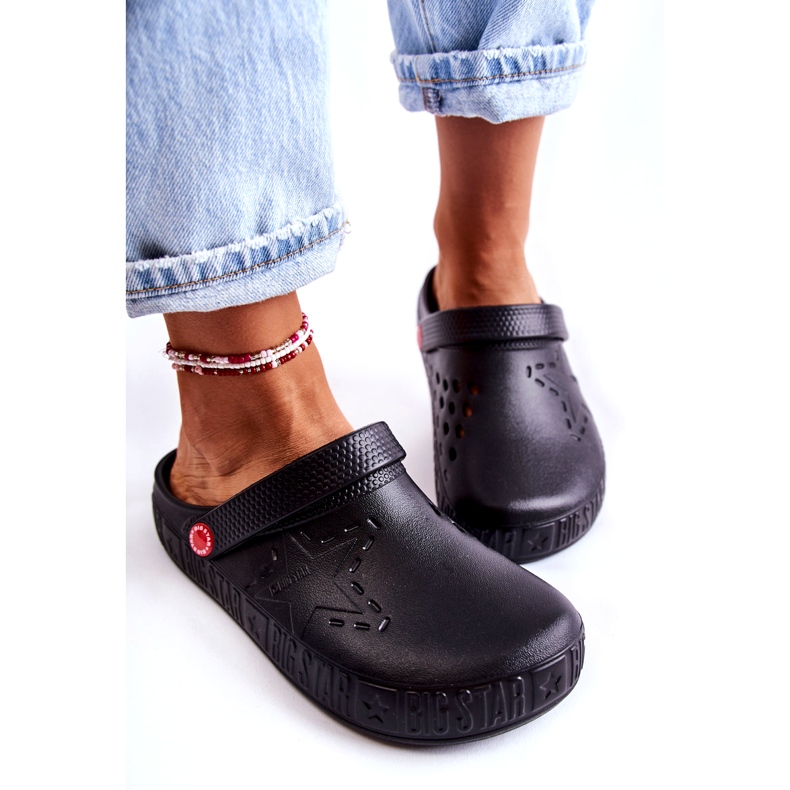 Lätt tofflor för kvinnor Kroks Big Star II275001 Svart 4