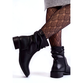 Sergio Leone Kvinnors skrynkliga platta klackar svarta 4