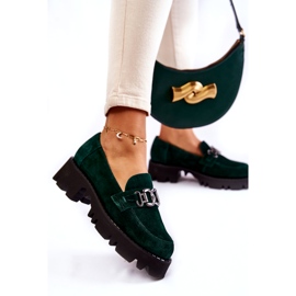 Kvinnors mocka skor med dekoration Laura Messi 2489 Green grön 4