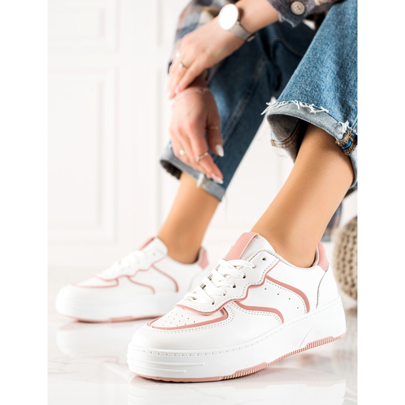 Weide Bekväma Casual Sneakers vit 1