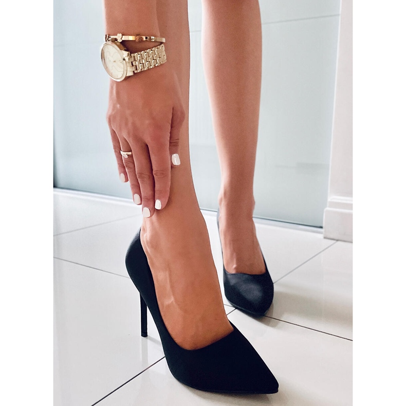 PA1 Höga klackar i satin för kvinnor Talia Black svart 2