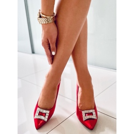 PA1 Deborah Red kvinnors utsmyckade klackar röd 1