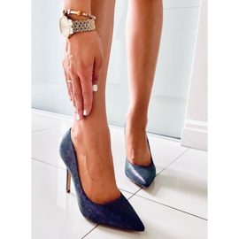 PA1 Halsey Blue dam iriserande klackar marinblå blå mångfärgad 2