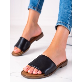 W. Potocki Potocki tofflor med brett bälte svart 2