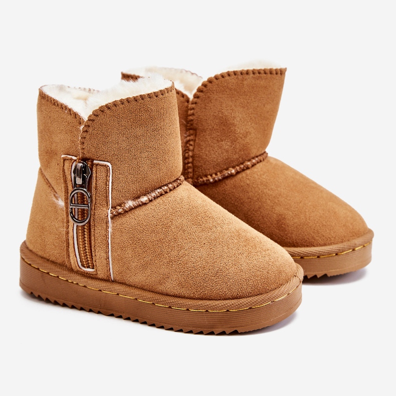 Camel Catellie Slip-On Isolerade snöstövlar för barn brun 2