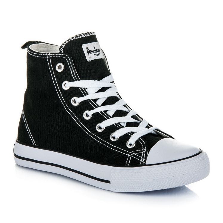 American Club Damsneakers ovanför ankeln svart 1