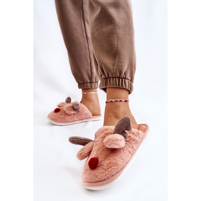 PA1 Damtofflor Med Päls Och Ren Rosa Sopya 2