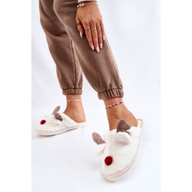 PA1 Damtofflor med päls och renkräm Sopya ecru 2