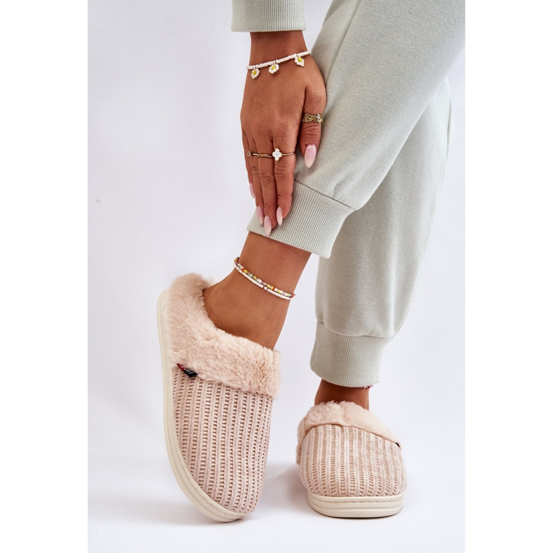 PA1 Damisolerade Slip-On Tofflor med päls Beige Leriss 1