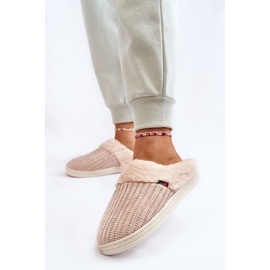 PA1 Damisolerade Slip-On Tofflor med päls Beige Leriss 2