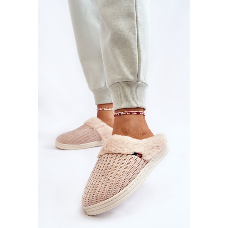 PA1 Damisolerade Slip-On Tofflor med päls Beige Leriss 2