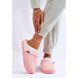Damisolerade Slip-On Tofflor med Päls Rosa Leriss 1