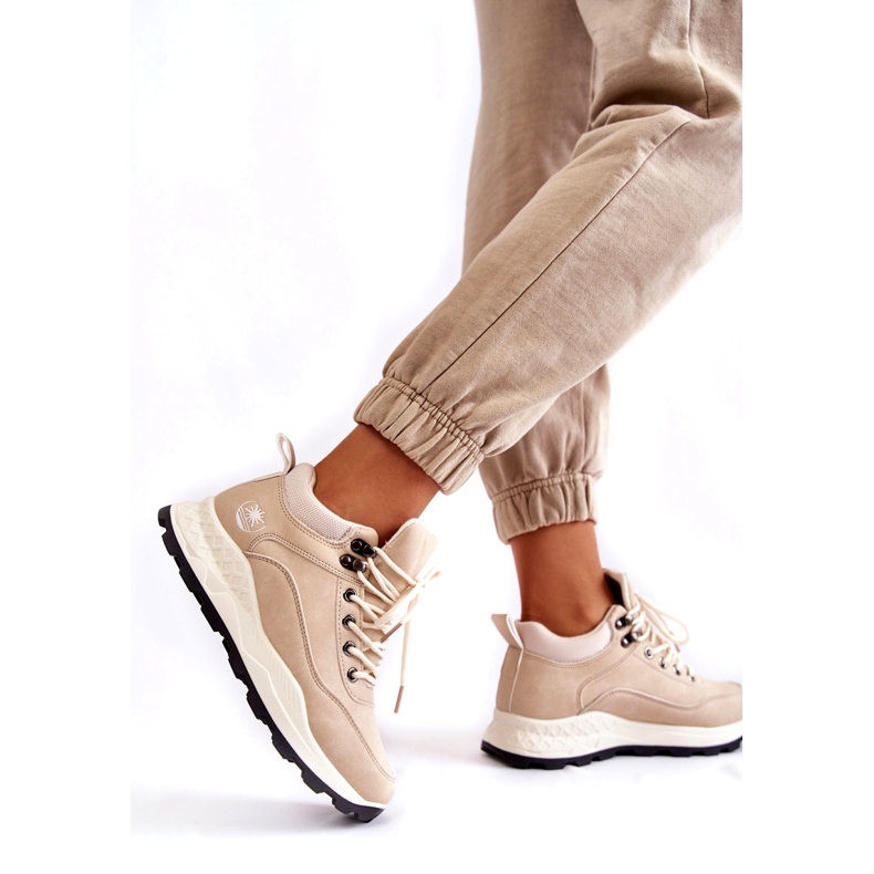 PA1 Kvinnors varma vandringsskor Trappers Light Beige Otto 4