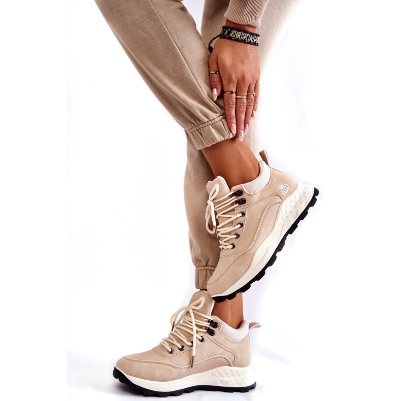 PA1 Kvinnors varma vandringsskor Trappers Light Beige Otto 1