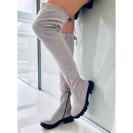 BM Höga lårstövlar för kvinnor Adlon Grå 2