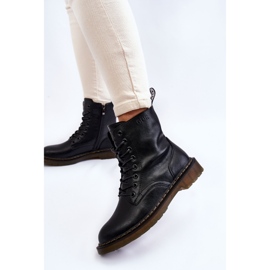 Varma dragkedjestövlar i läder GOE II2N4060 Svart 2