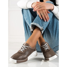 ARTIKER Lätta sneakers i läder brun 2