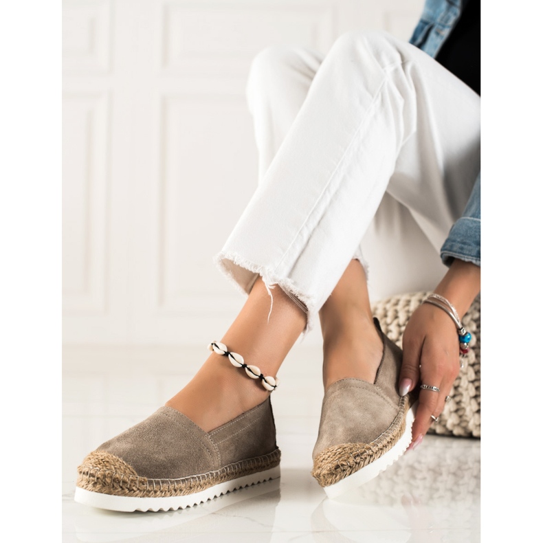 T.Sokolski Läder Espadrilles På Plattformen brun 2