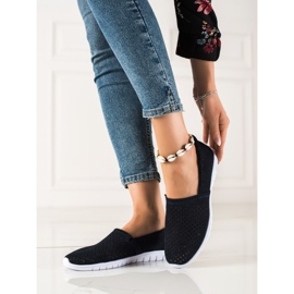 DK Openwork läder slipons marinblå 1