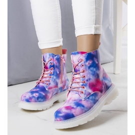 Färgglada isolerade stövlar från Amarel blå 1