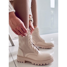 BM Stövlar med elastisk Cass Beige ovandel 1