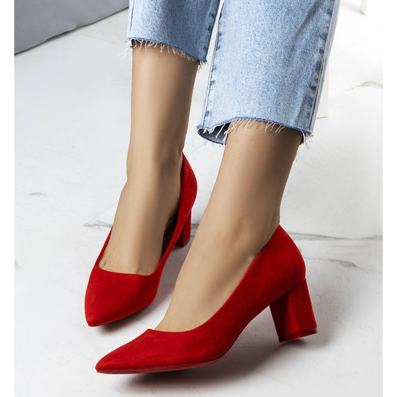 BM Demiki röda högklackade pumps 1