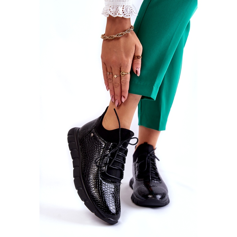 Vinceza Lätt Slip-on Sneakers dam Svart Soroco 1