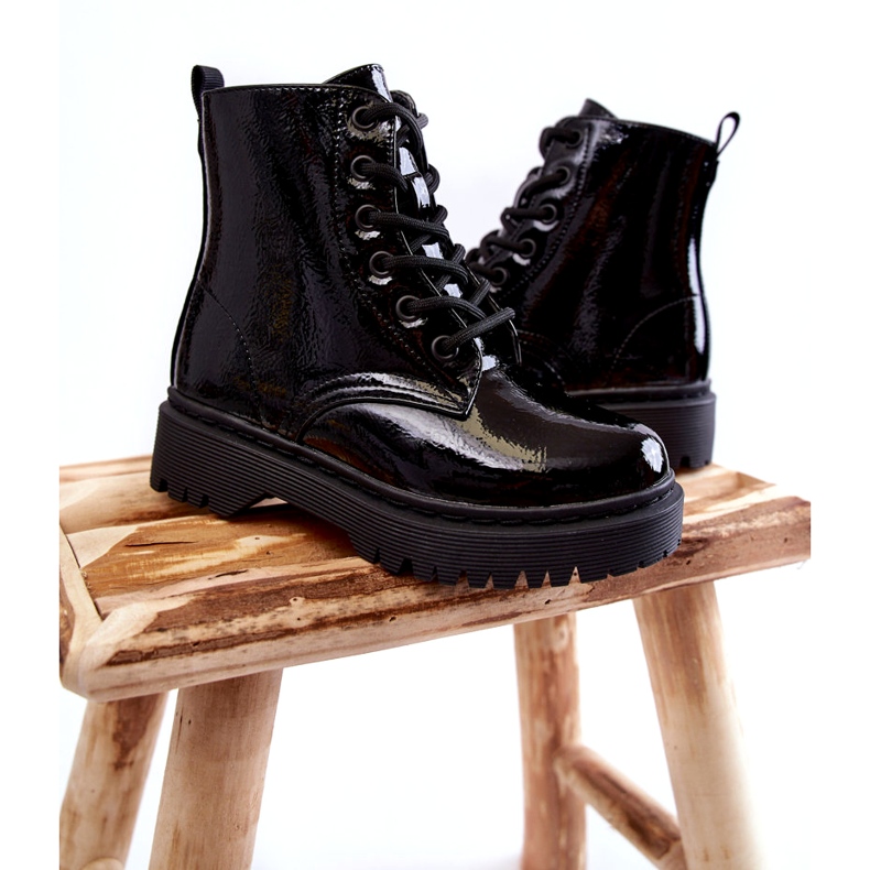 Vinceza Barnstövlar lackade med dragkedja Svart Julie 1