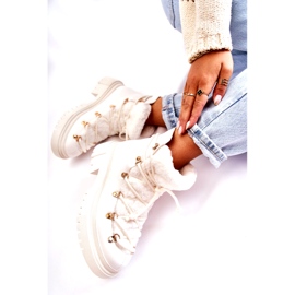 PS1 Eco-läder varma stövlar Trappers Vit Arisa 4