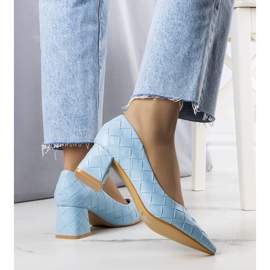 BM Blåklackade pumps från Migne 2