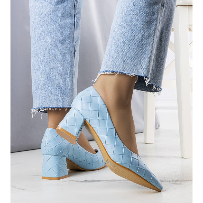 BM Blåklackade pumps från Migne 2