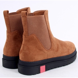 Chelsea stövlar på en hög sula kamel NS139P kamel brun 2