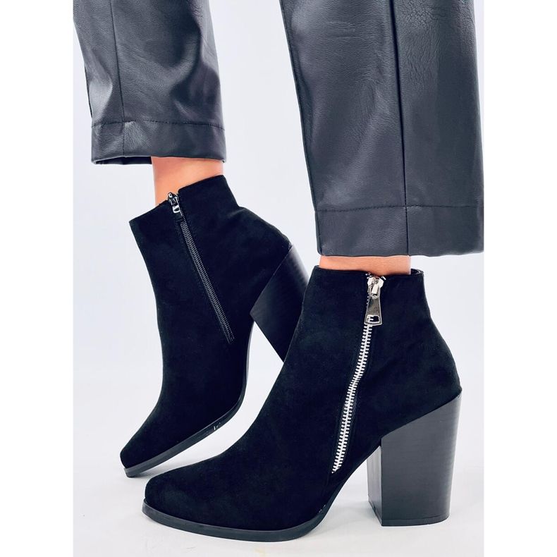 Tegelstövlar med breda klackar TX-1873 Orange röd 2