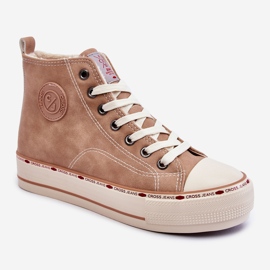 High Cross Jeans för kvinnor KK2R4045C Beige Sneakers 1