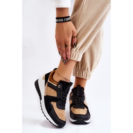 PG1 Klassiska Wedge Sneakers Beige och Black Collide svart 1